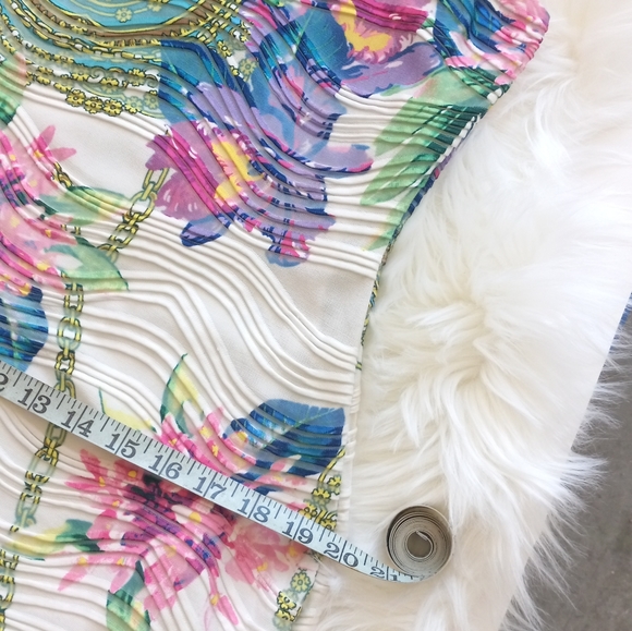 Jennifer Lopez White Floral Mini Dress Petite Large - Picture 5 of 5